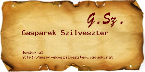Gasparek Szilveszter névjegykártya